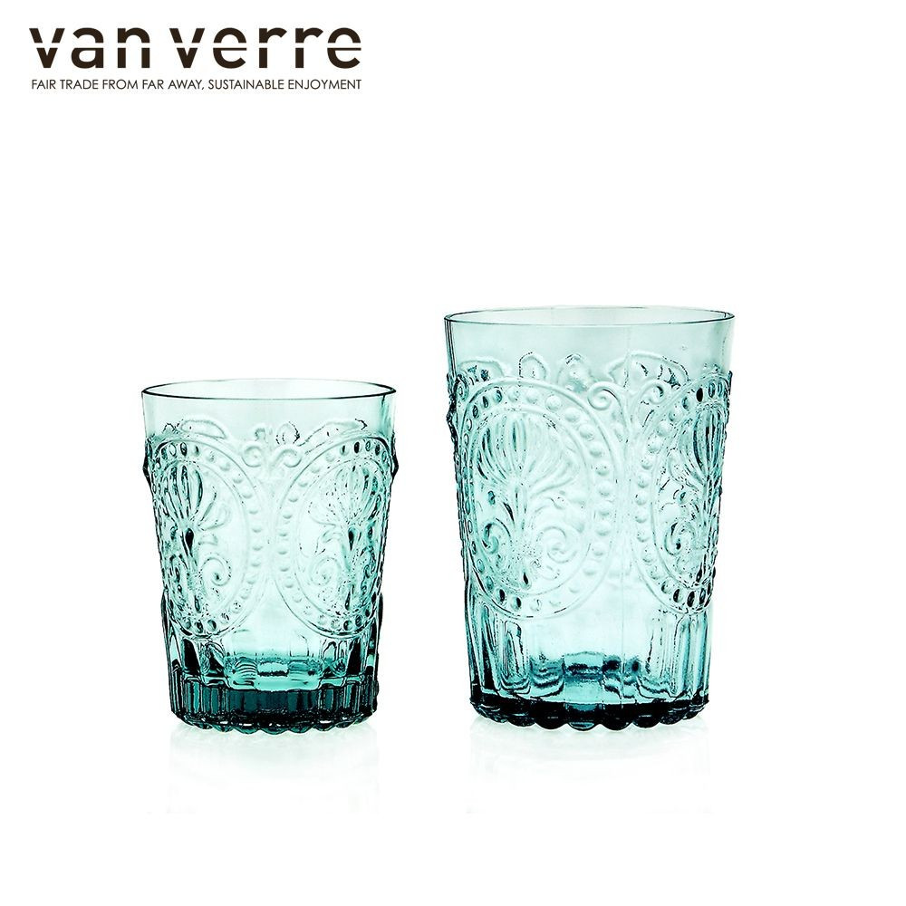 Barvni kozarec za vodo Fleur de Lys 300 ml modra