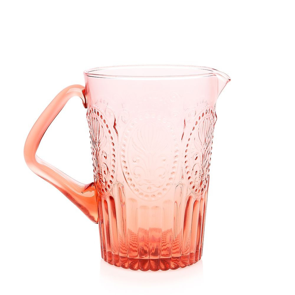 Barvni kozarec goblet Fleur de Lys 300ml roza