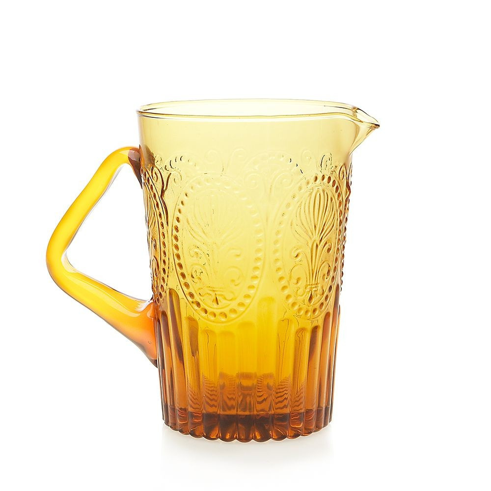 Barvni kozarec goblet Fleur de Lys 300ml rumena