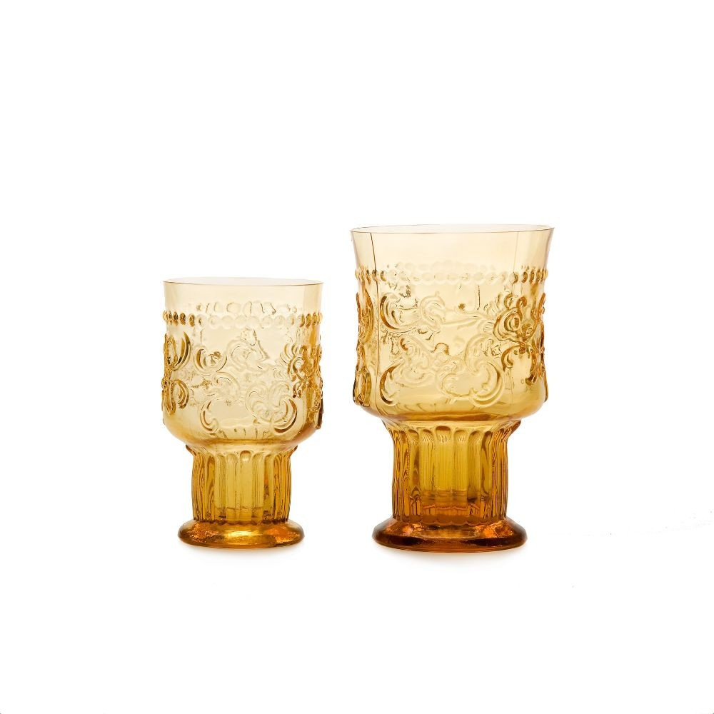Barvni kozarec za vodo Fleur de Lys 300ml rumena