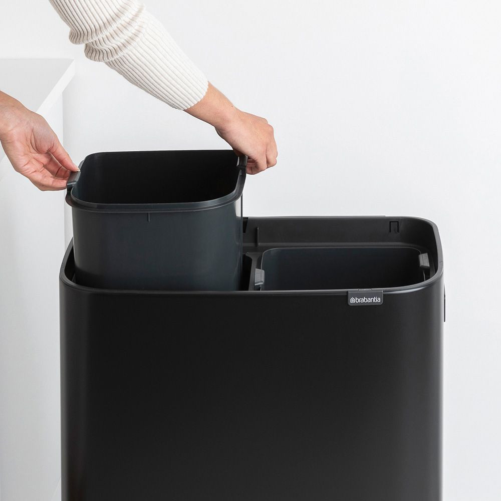 Koš za smeti Touch Bin Bo, črna mat
