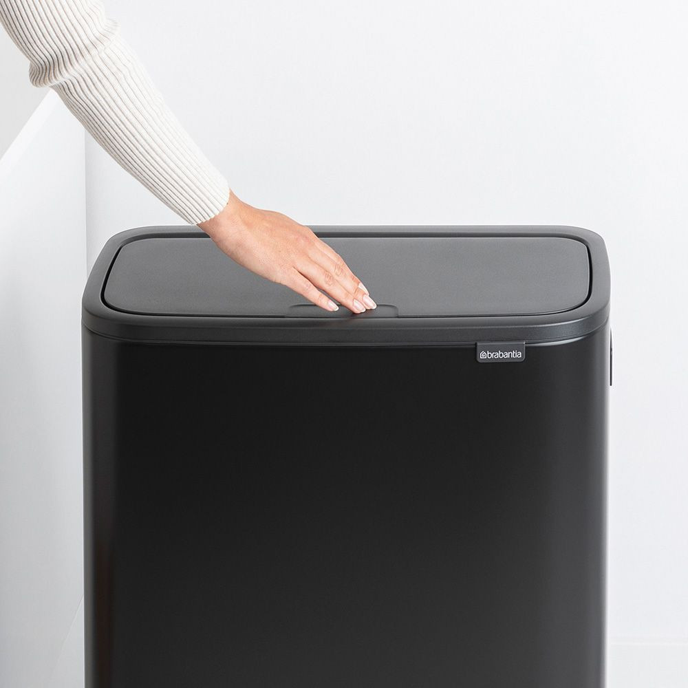 Koš za smeti Touch Bin Bo, črna mat