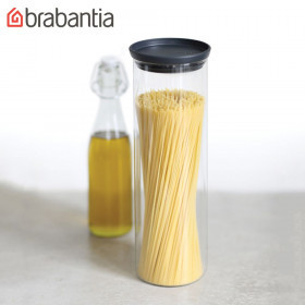 Steklena doza za shranjevanje 1,9l temno siva